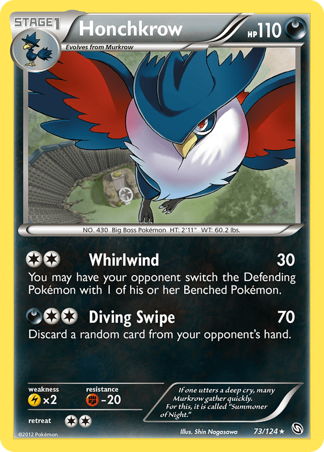Carta Honchkrow 73/124 do set Dragons Exalted — Pokémon TCG | Bynx