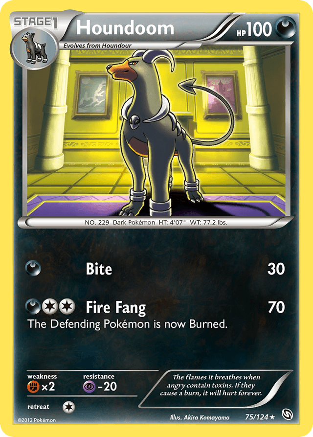 Carta Houndoom 75/124 do set Dragons Exalted — Pokémon TCG | Bynx