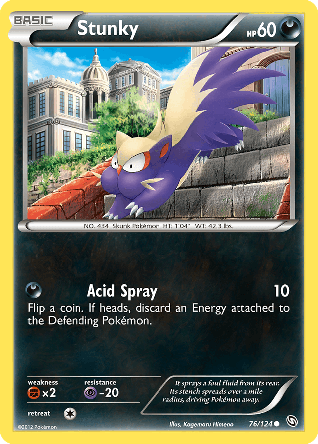 Carta Stunky 76/124 do set Dragons Exalted — Pokémon TCG | Bynx