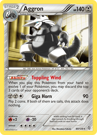 Carta Aggron 80/124 do set Dragons Exalted — Pokémon TCG | Bynx