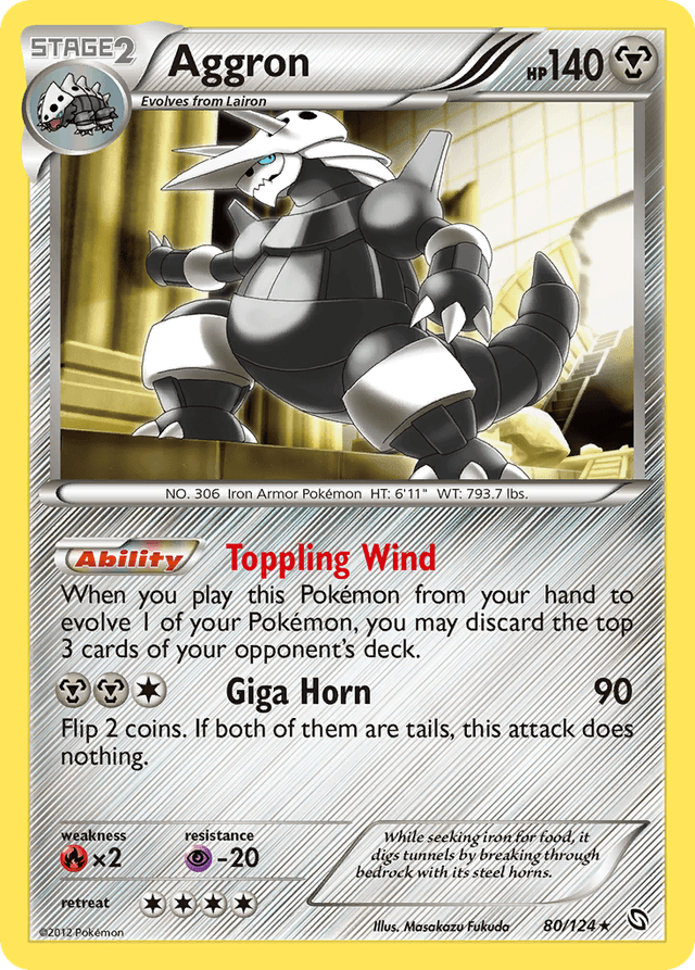 Carta Aggron 80/124 do set Dragons Exalted — Pokémon TCG | Bynx