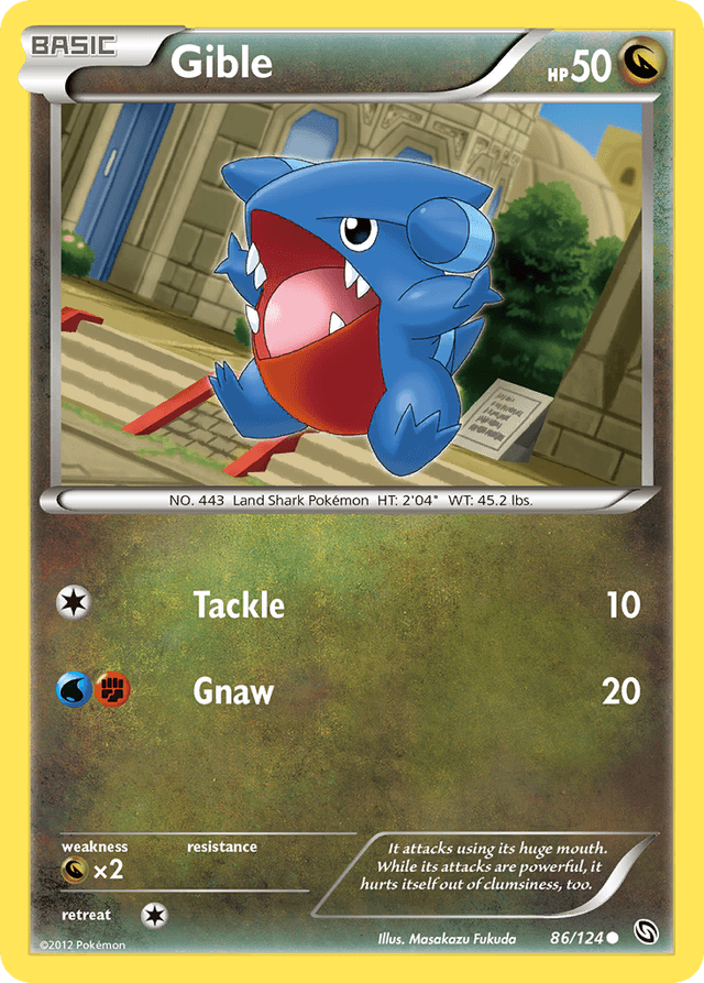 Carta Gible 86/124 do set Dragons Exalted — Pokémon TCG | Bynx