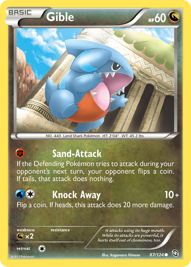 Carta Gible 87/124 do set Dragons Exalted — Pokémon TCG | Bynx