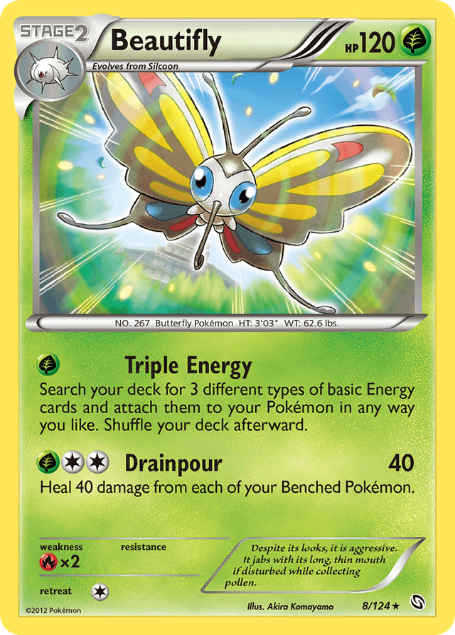 Carta Beautifly 8/124 do set Dragons Exalted — Pokémon TCG | Bynx