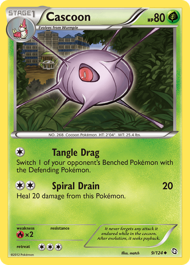 Carta Cascoon 9/124 do set Dragons Exalted — Pokémon TCG | Bynx