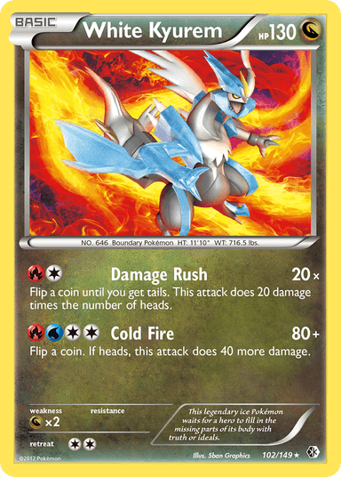 Carta White Kyurem 102/149 do set Boundaries Crossed — Pokémon TCG | Bynx
