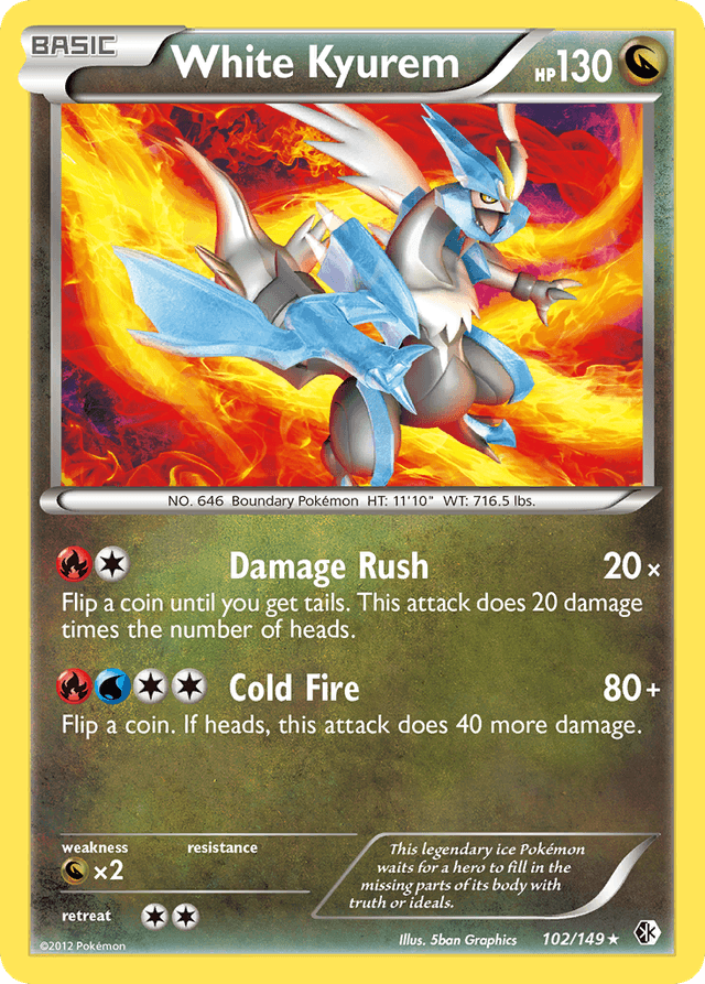Carta White Kyurem 102/149 do set Boundaries Crossed — Pokémon TCG | Bynx