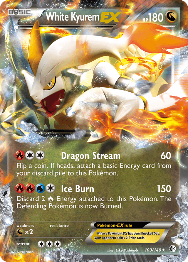 Carta White Kyurem-EX 103/149 do set Boundaries Crossed — Pokémon TCG | Bynx