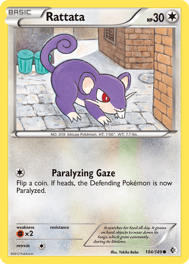 Carta Rattata 104/149 do set Boundaries Crossed — Pokémon TCG | Bynx