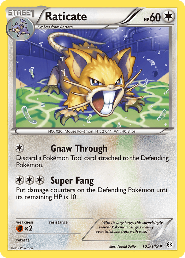 Carta Raticate 105/149 do set Boundaries Crossed — Pokémon TCG | Bynx