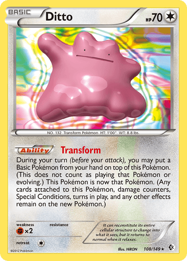 Carta Ditto 108/149 do set Boundaries Crossed — Pokémon TCG | Bynx