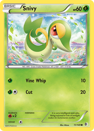 Carta Snivy 11/149 do set Boundaries Crossed — Pokémon TCG | Bynx
