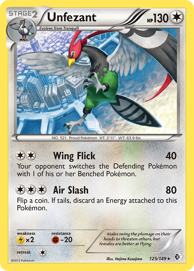 Carta Unfezant 125/149 do set Boundaries Crossed — Pokémon TCG | Bynx