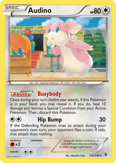Carta Audino 126/149 do set Boundaries Crossed — Pokémon TCG | Bynx