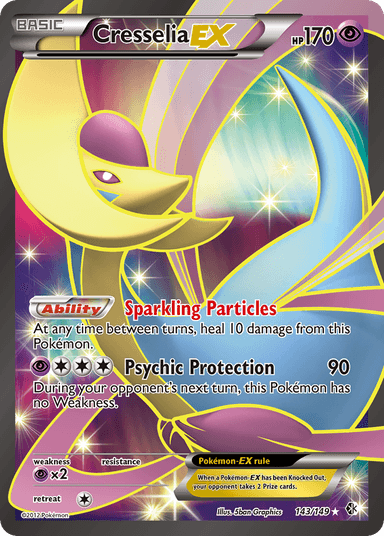 Carta Cresselia-EX 143/149 do set Boundaries Crossed — Pokémon TCG | Bynx