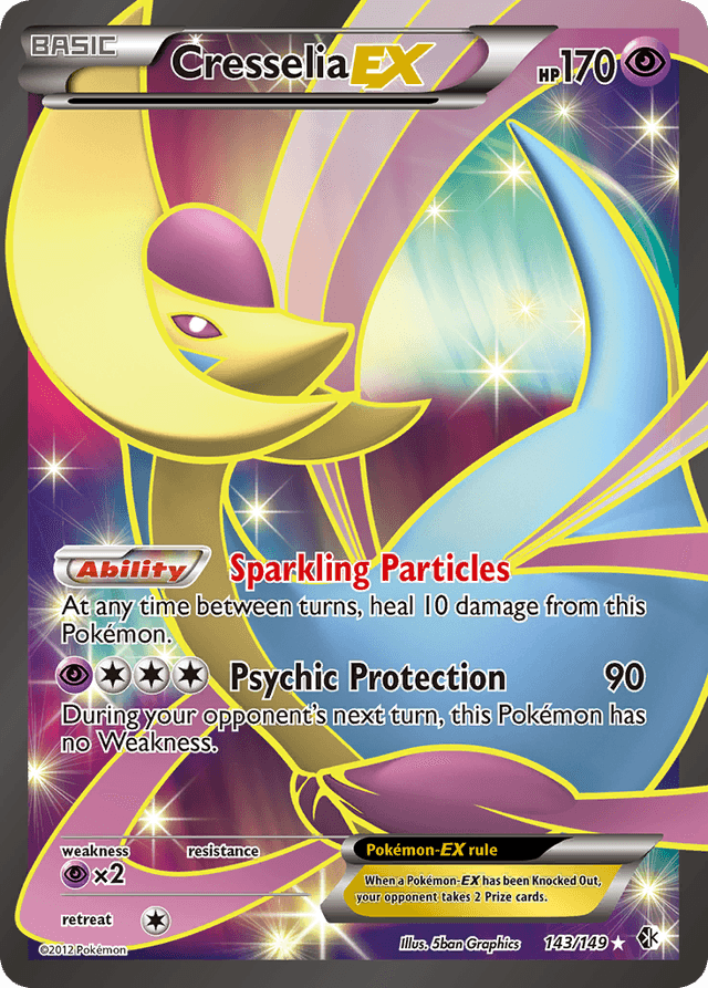 Carta Cresselia-EX 143/149 do set Boundaries Crossed — Pokémon TCG | Bynx