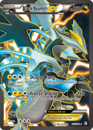 Carta Black Kyurem-EX 145/149 do set Boundaries Crossed — Pokémon TCG | Bynx