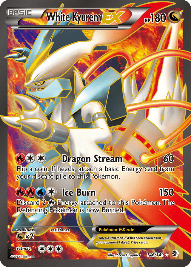 Carta White Kyurem-EX 146/149 do set Boundaries Crossed — Pokémon TCG | Bynx