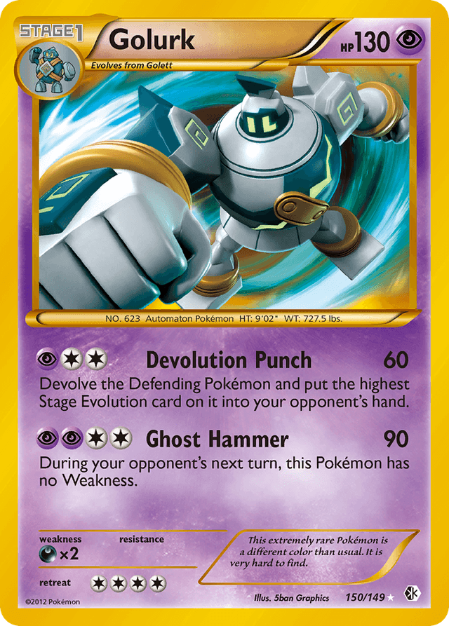Carta Golurk 150/149 do set Boundaries Crossed — Pokémon TCG | Bynx