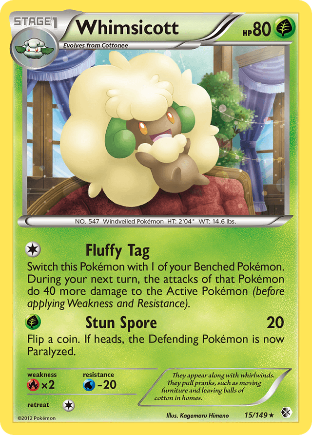 Carta Whimsicott 15/149 do set Boundaries Crossed — Pokémon TCG | Bynx