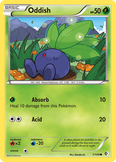 Carta Oddish 1/149 do set Boundaries Crossed — Pokémon TCG | Bynx