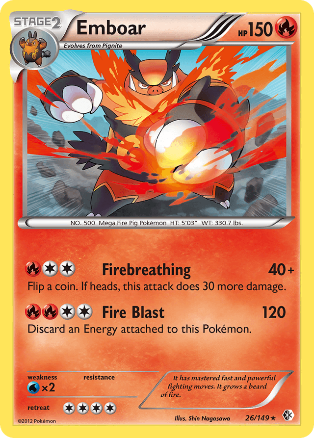 Carta Emboar 26/149 do set Boundaries Crossed — Pokémon TCG | Bynx
