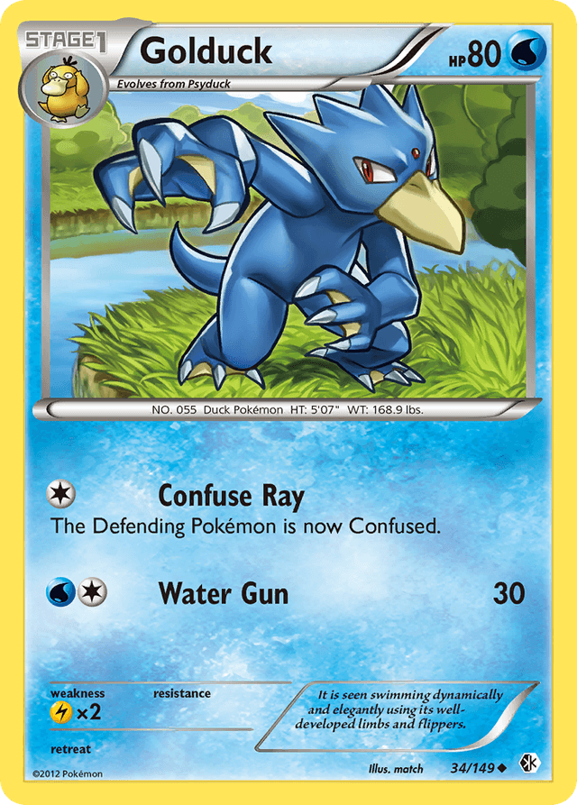 Carta Golduck 34/149 do set Boundaries Crossed — Pokémon TCG | Bynx