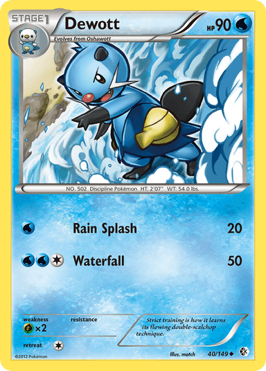 Carta Dewott 40/149 do set Boundaries Crossed — Pokémon TCG | Bynx