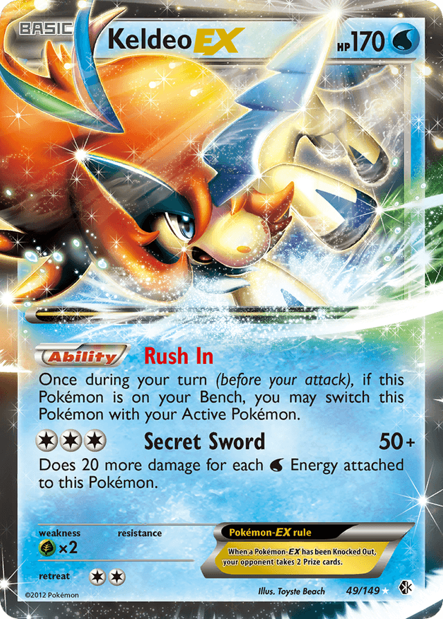 Carta Keldeo-EX 49/149 do set Boundaries Crossed — Pokémon TCG | Bynx