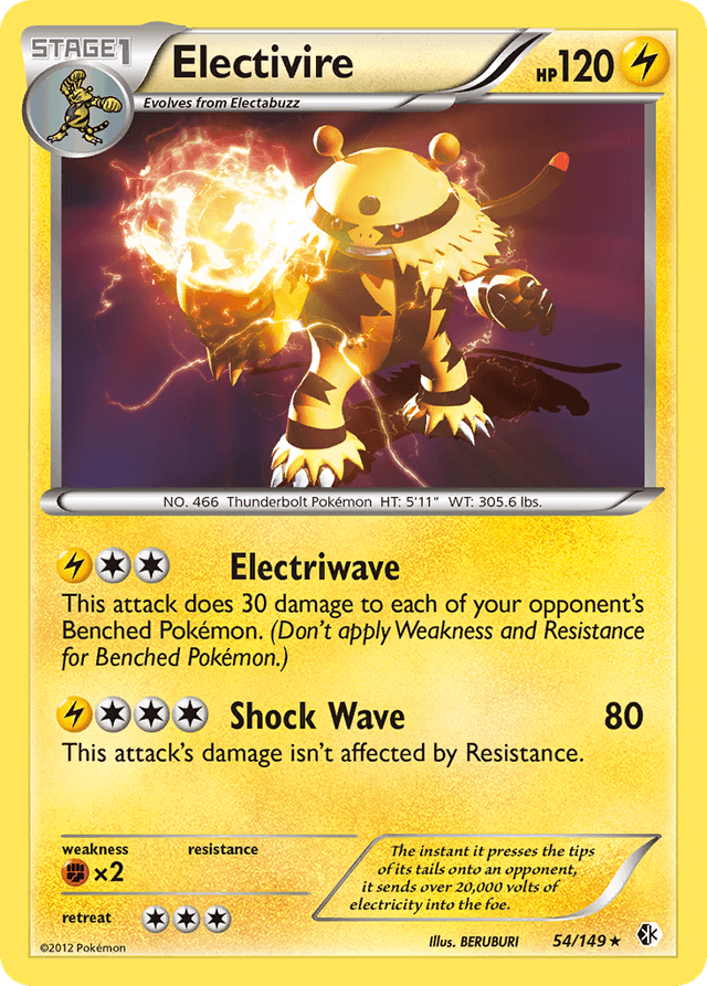 Carta Electivire 54/149 do set Boundaries Crossed — Pokémon TCG | Bynx