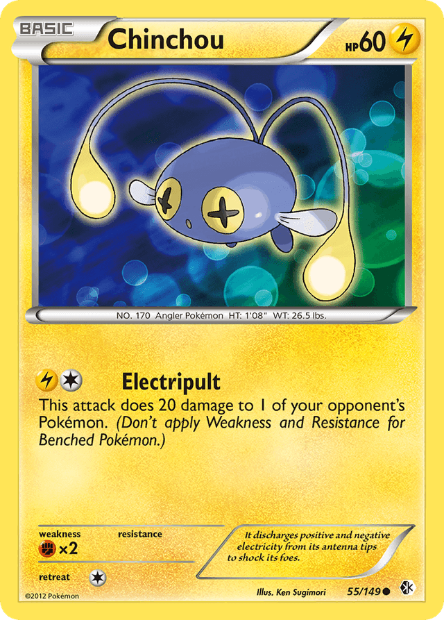 Carta Chinchou 55/149 do set Boundaries Crossed — Pokémon TCG | Bynx