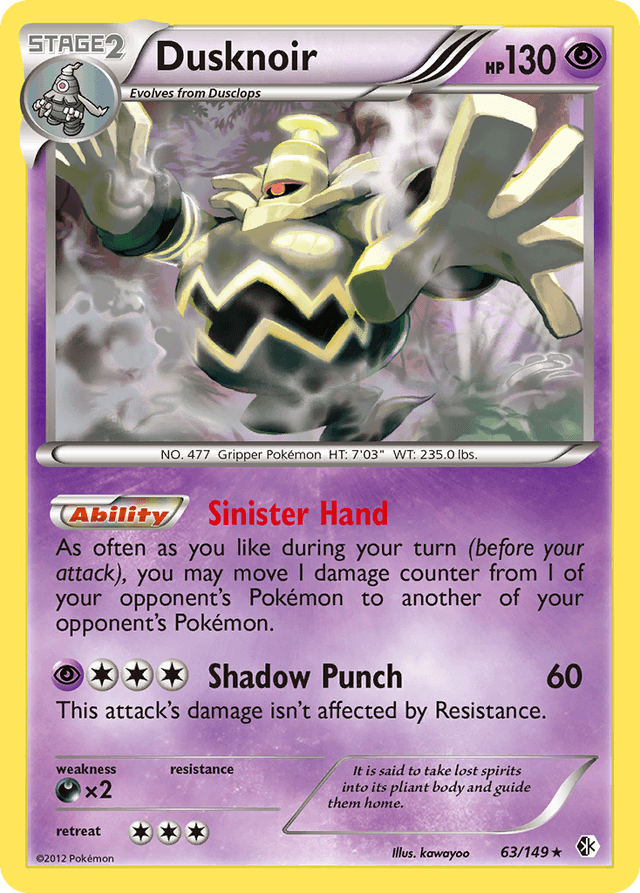 Carta Dusknoir 63/149 do set Boundaries Crossed — Pokémon TCG | Bynx