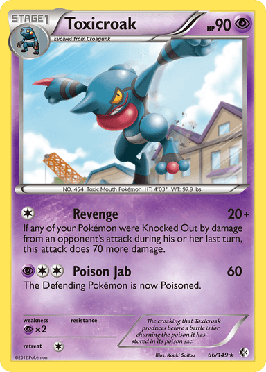 Carta Toxicroak 66/149 do set Boundaries Crossed — Pokémon TCG | Bynx