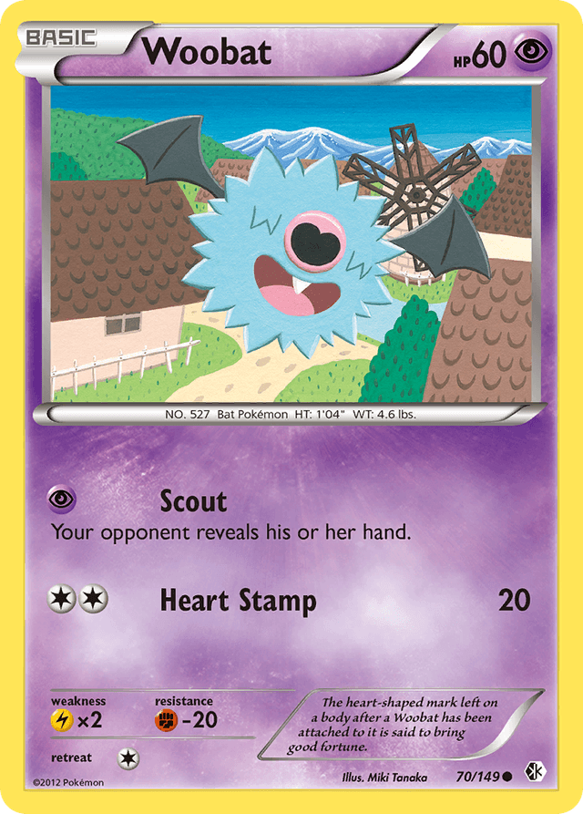 Carta Woobat 70/149 do set Boundaries Crossed — Pokémon TCG | Bynx