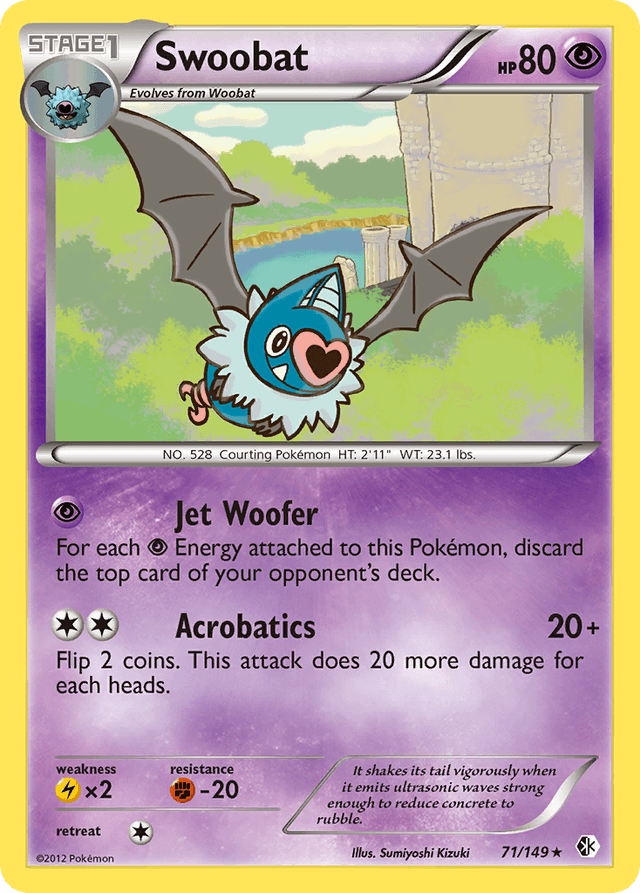 Carta Swoobat 71/149 do set Boundaries Crossed — Pokémon TCG | Bynx