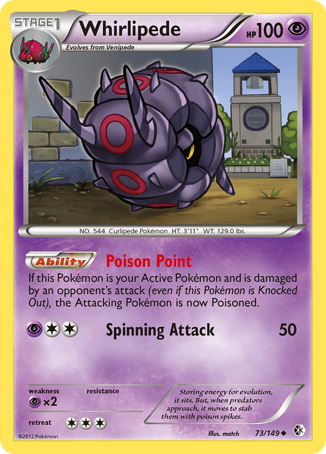 Carta Whirlipede 73/149 do set Boundaries Crossed — Pokémon TCG | Bynx