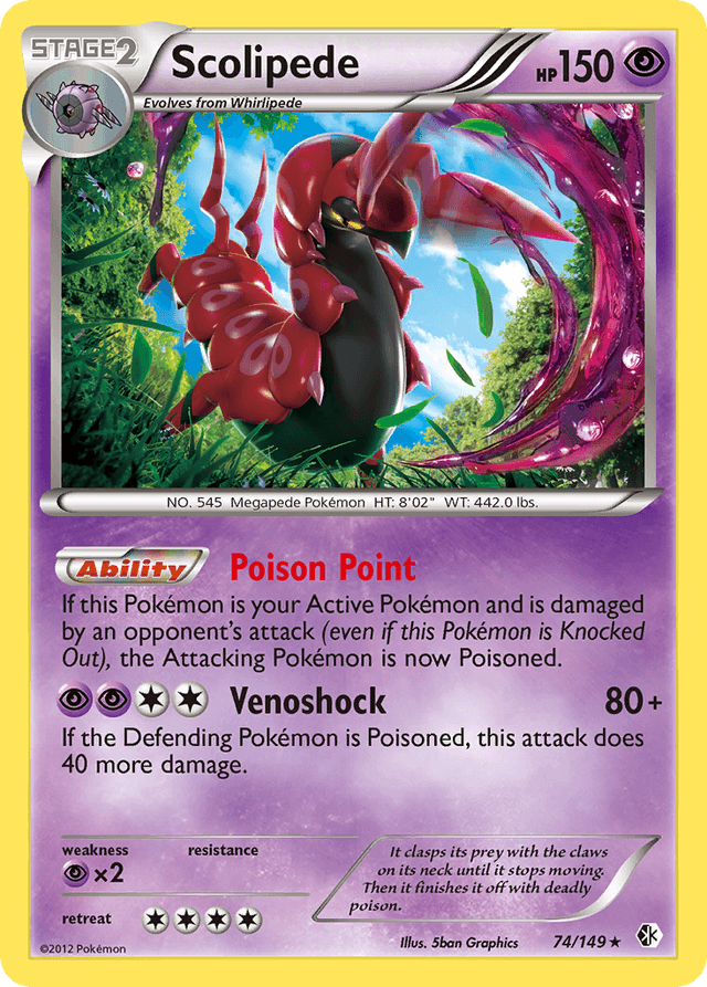 Carta Scolipede 74/149 do set Boundaries Crossed — Pokémon TCG | Bynx