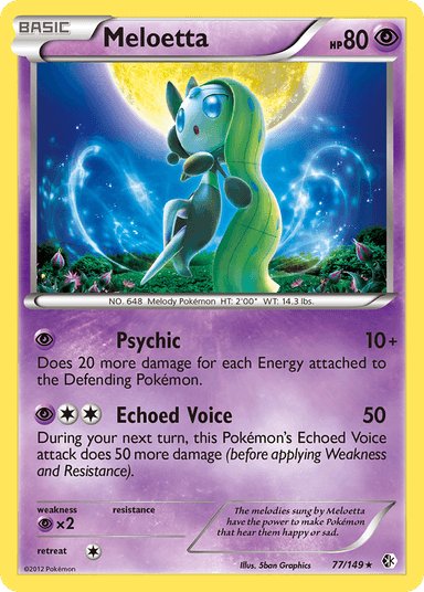Carta Meloetta 77/149 do set Boundaries Crossed — Pokémon TCG | Bynx