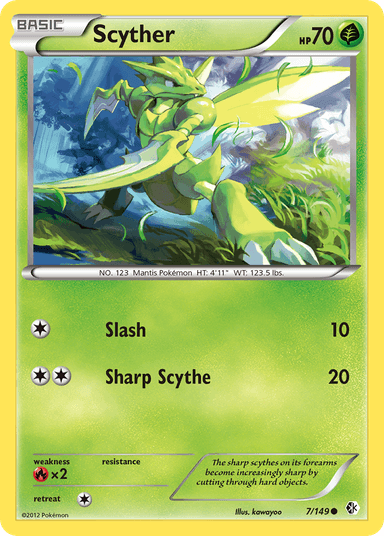 Carta Scyther 7/149 do set Boundaries Crossed — Pokémon TCG | Bynx