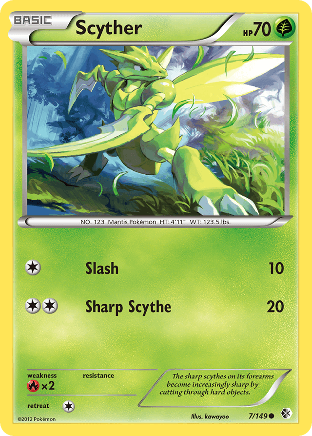 Carta Scyther 7/149 do set Boundaries Crossed — Pokémon TCG | Bynx
