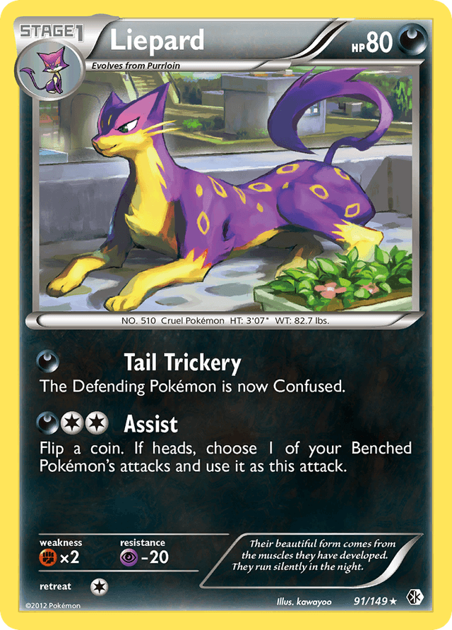 Carta Liepard 91/149 do set Boundaries Crossed — Pokémon TCG | Bynx