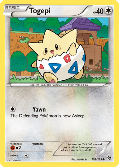 Carta Togepi 102/135 do set Plasma Storm — Pokémon TCG | Bynx
