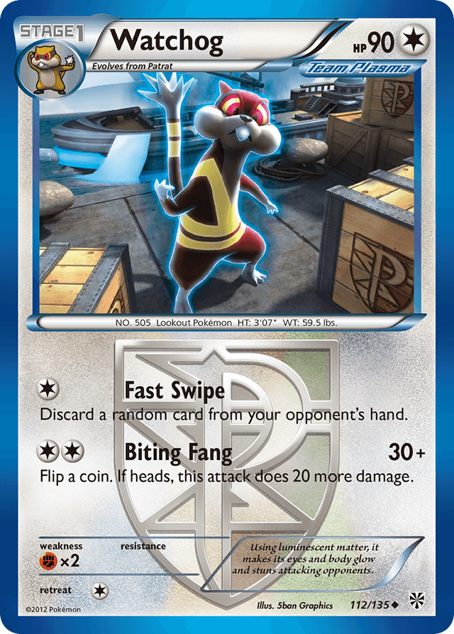 Carta Watchog 112/135 do set Plasma Storm — Pokémon TCG | Bynx