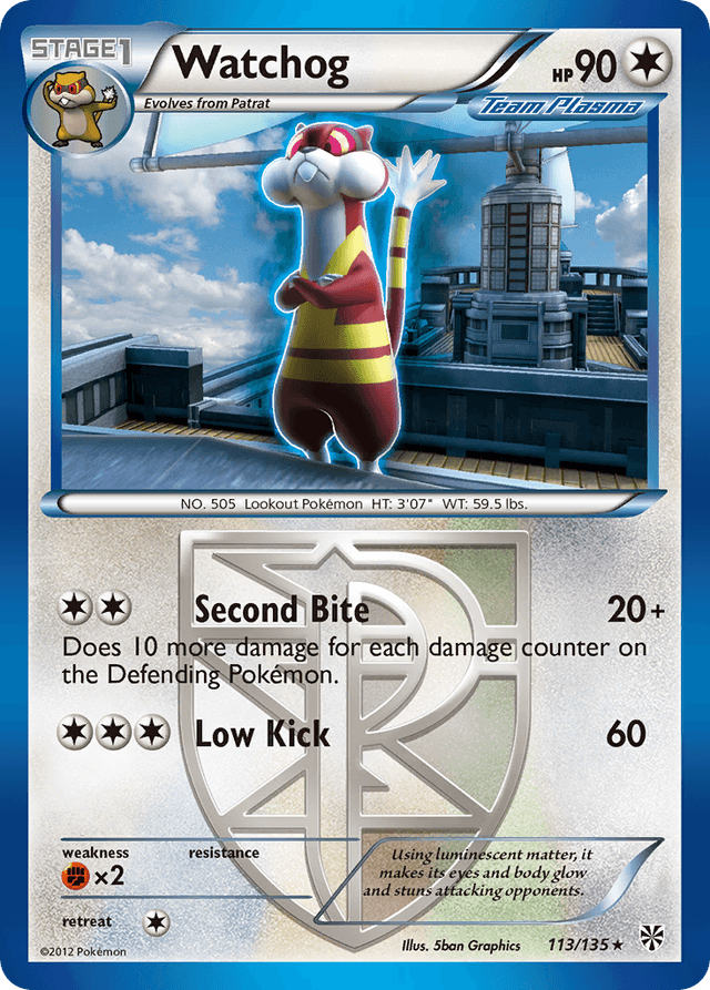 Carta Watchog 113/135 do set Plasma Storm — Pokémon TCG | Bynx
