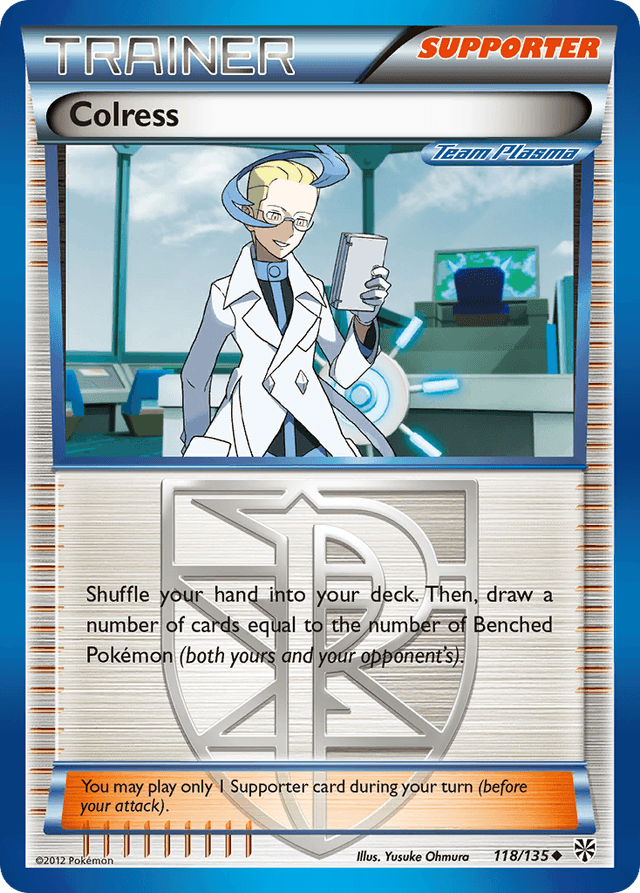 Carta Colress 118/135 do set Plasma Storm — Pokémon TCG | Bynx