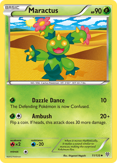 Carta Maractus 11/135 do set Plasma Storm — Pokémon TCG | Bynx
