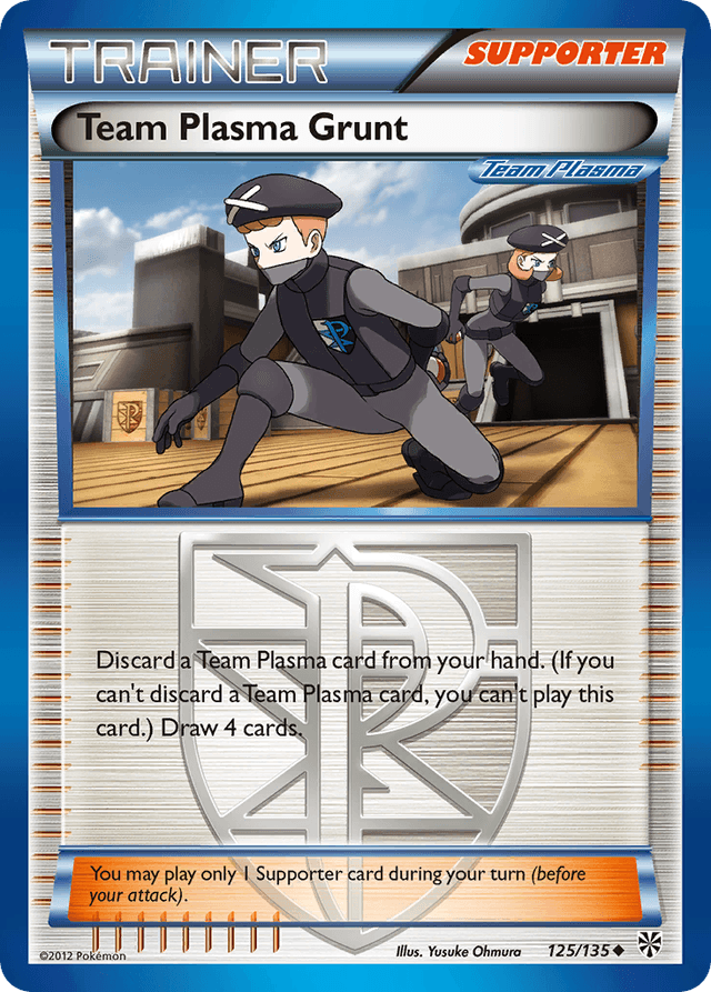 Carta Team Plasma Grunt 125/135 do set Plasma Storm — Pokémon TCG | Bynx