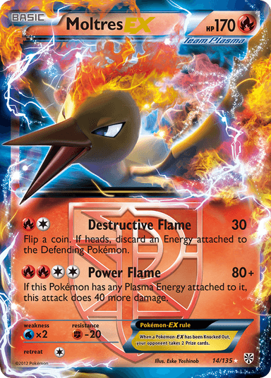 Carta Moltres-EX 14/135 do set Plasma Storm — Pokémon TCG | Bynx