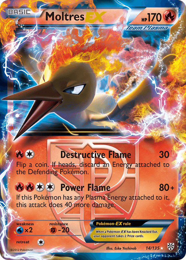 Carta Moltres-EX 14/135 do set Plasma Storm — Pokémon TCG | Bynx