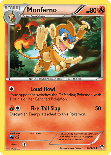 Carta Monferno 16/135 do set Plasma Storm — Pokémon TCG | Bynx